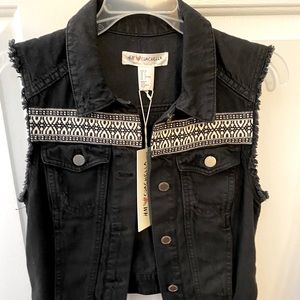 H&M Black Denim Coachella Jacket